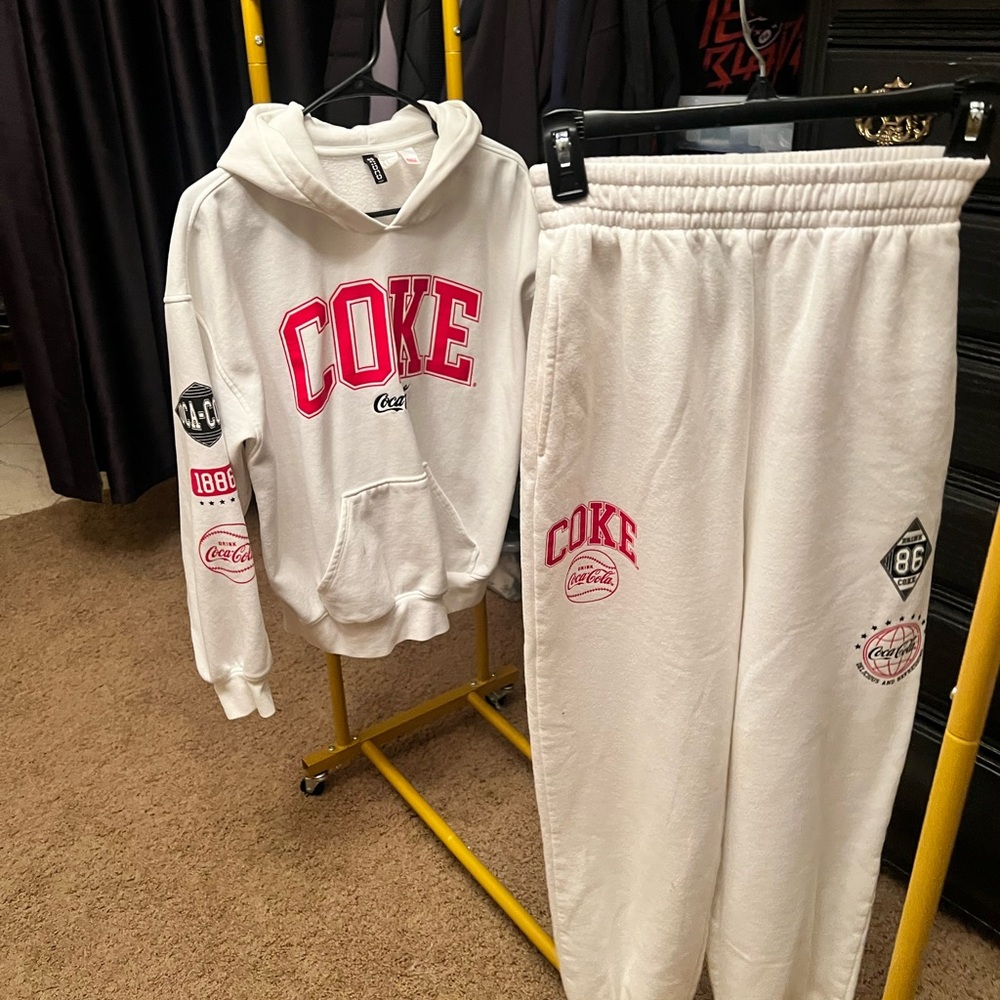 Coca Cola White Pantsuit with Red Accents